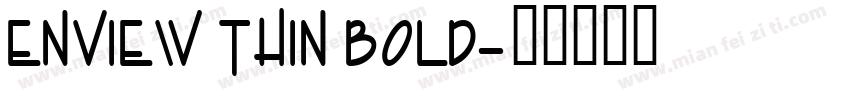 Enview Thin Bold字体转换